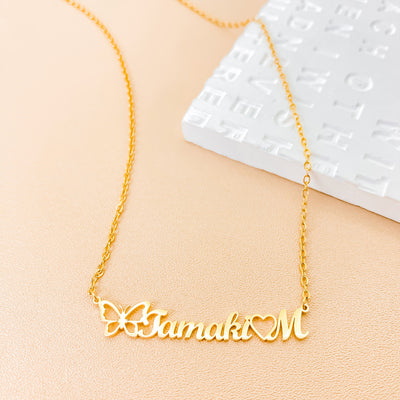 Collier avec Nom Personnalisé pour Femme, Ras du Cou en Acier Inoxydable, Bijoux de Mariage, Cadeau Bff