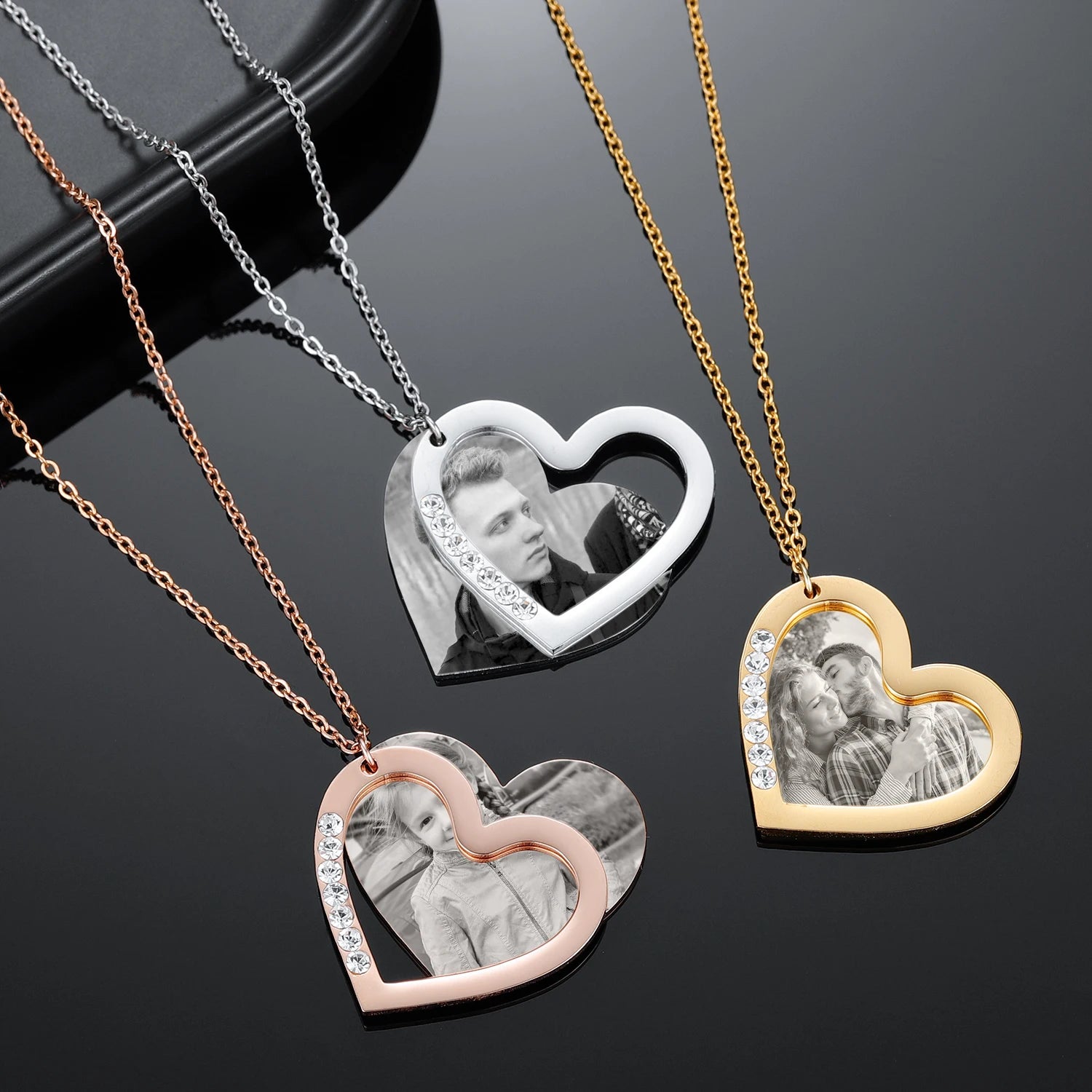 Collier personnalisé pour maman, bijoux de fête des mères gravés avec Photo personnalisée, bijoux en acier inoxydable pour femmes