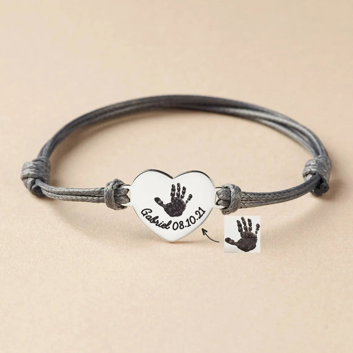 Bracelet en corde personnalisé pour femmes, réglable, nom personnalisé, lettrage en forme de cœur, en acier inoxydable, bijoux pour sa famille