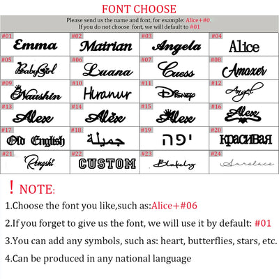 Collier personnalisé en Écriture Cursive