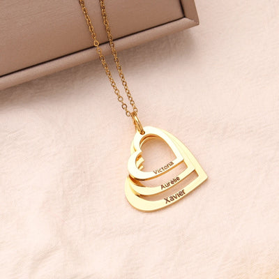 Collier Cœur Personnalisé avec Nom pour Femme