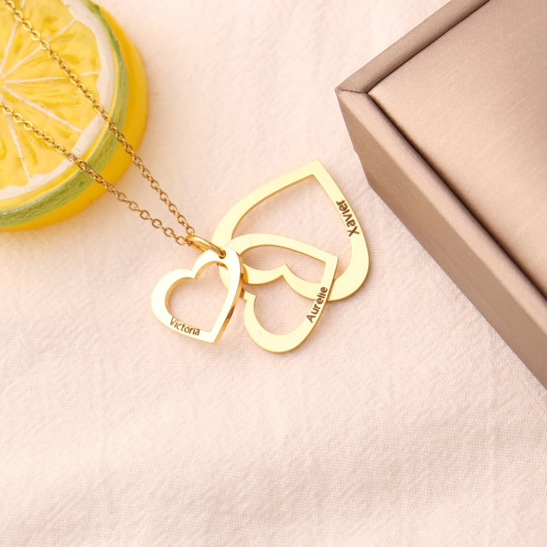 Collier Cœur Personnalisé avec Nom pour Femme