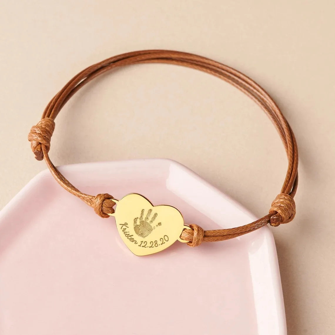 Bracelet en corde personnalisé pour femmes, réglable, nom personnalisé, lettrage en forme de cœur, en acier inoxydable, bijoux pour sa famille