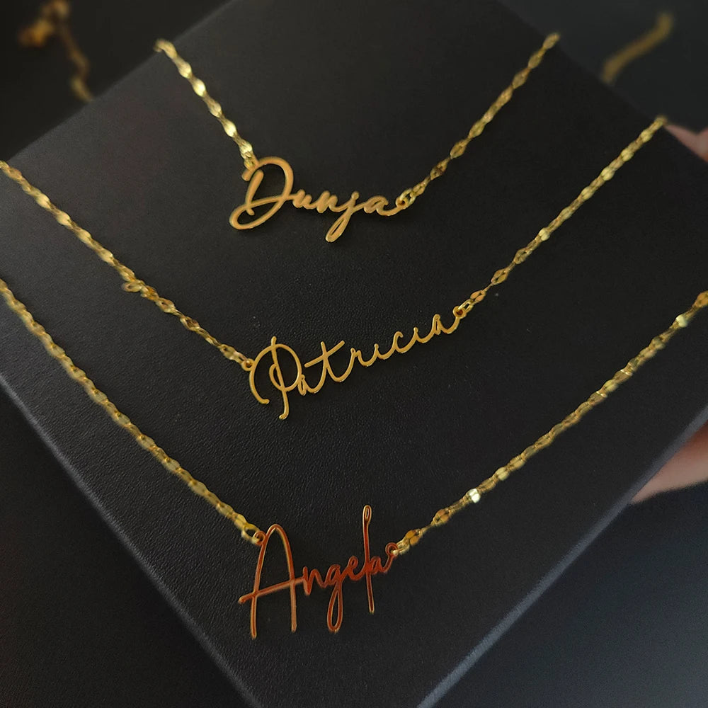 Collier avec plaque signalétique personnalisée pour femme, bijoux faits à la main, tour de cou avec Jules JOGold, cadeau d'anniversaire pour meilleur ami, 2023
