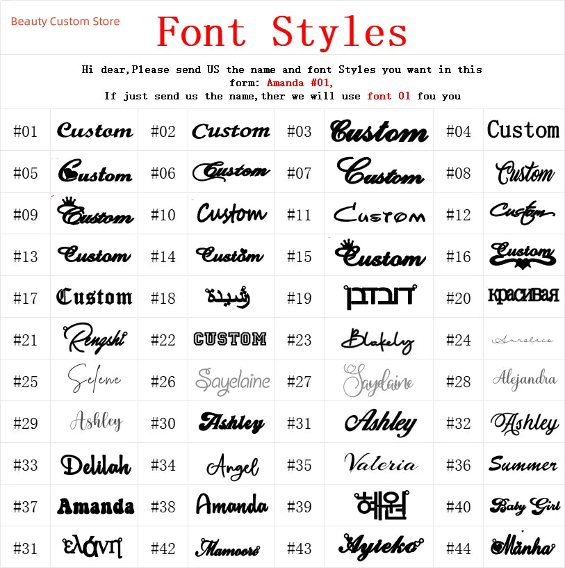 Collier personnalisé en Écriture Cursive