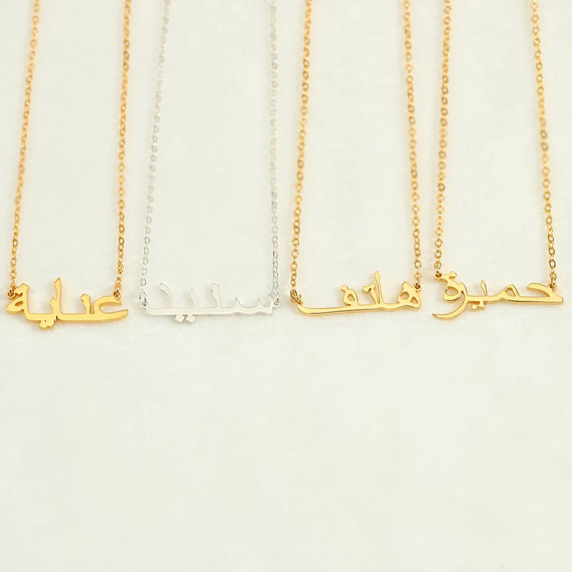 Colliers personnalisés avec nom arabe pour femmes, ras du cou personnalisé en acier inoxydable, chaîne en or, collier islamique, bijoux cadeau