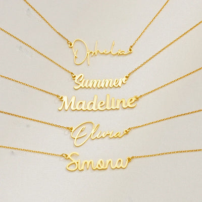 Collier personnalisé en Écriture Cursive